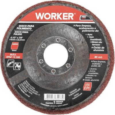 Disco de Polimento G320 com Alta Durabilidade Worker 115MM 22,23MM