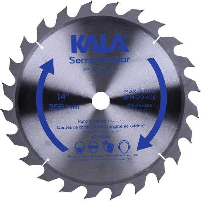 Disco para Serra Circular 24 Dentes Cortes em Madeira Kala 14POL