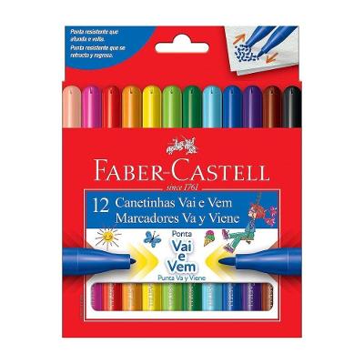 Canetinha Faber-Castell Vai e Vem com Sistema Vai e Vem 12 Cores