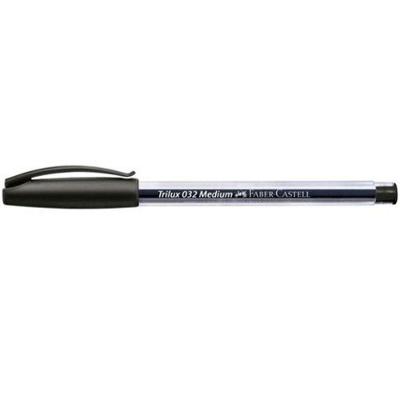 Caneta Esferográfica Faber-Castell Trilux 3 Cores Ponta Fina 1,0mm Azul e Vermelho e Preto