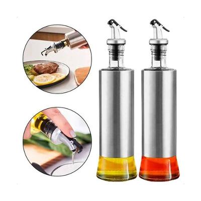 Galheteiro Fratelli Azeite Vinagre Shoyu com Dosador 300ML Vidro Aço Inox para Cozinha e Mesa