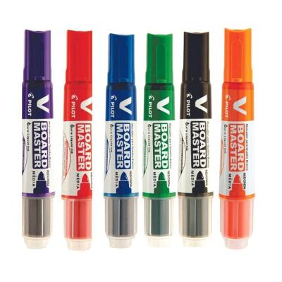 Kit de Marcadores para Quadro Branco V-Board Master Plástico Reciclado 6 Cores Pilot