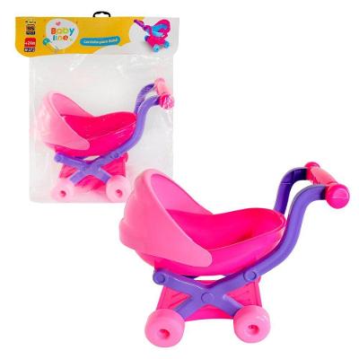 Carrinho de Brinquedo para Bonecas Brincar de Faz de Conta Rosa Bs Toys 23CM
