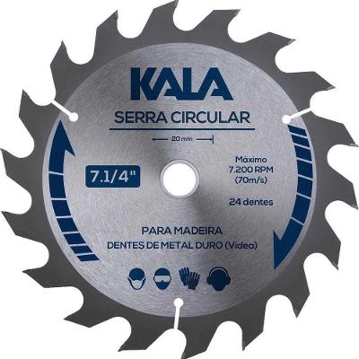 Disco para Serra Circular Kala 48 Dentes para Madeira 30MM 7.400 RPM Bivolt Kala