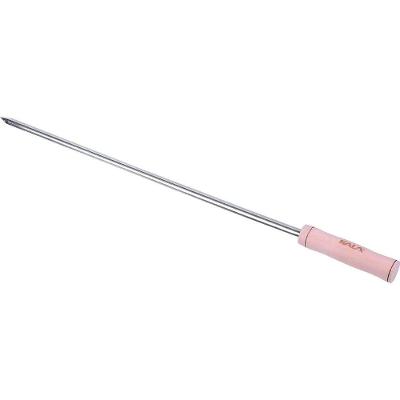 Espeto Simples 75CM de Aço Galvanizado com Cabo de Madeira Churrasco Familiar Kala