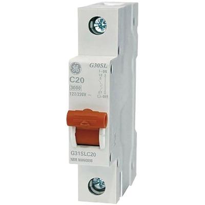 Disjuntor Unipolar Din Curva C 10A Bivolt para Cargas Indutivas Baixa Corrente de Partida
