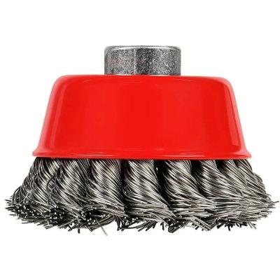 Escova Copo M14x3 com Arame Trançado Aço Carbono Bivolt Worker