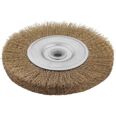Escova de Aço Circular 3x1-2 com Filamentos Ondulados Aço Carbono Latonado Bivolt Worker
