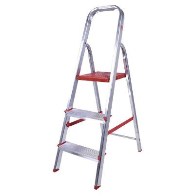 Escada Worker 3 Degraus Alumínio com Alça Pés Antiderrapantes Dobrável 118KG 10CM