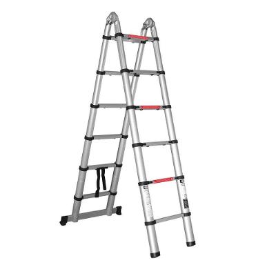 Escada Telescópica Dupla 2x6 12 Degraus Alumínio Travas Automáticas Dobrável 150kg Worker 3M