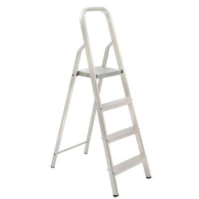 Escada Maestro 4 Degraus em Alumínio com Pés Antiderrapantes Dobrável 120KG