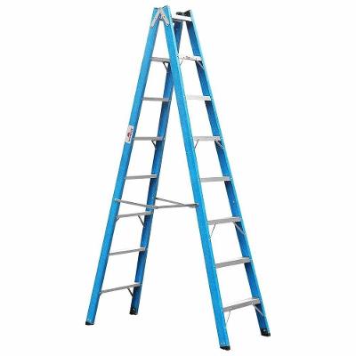 Escada Dupla 6 Degraus Fibra de Vidro Antiderrapante Dobrável 120KG Worker