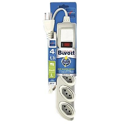 Extensão Elétrica CB 4 Tomadas Filtro de Linha Bivolt Cinza Daneva