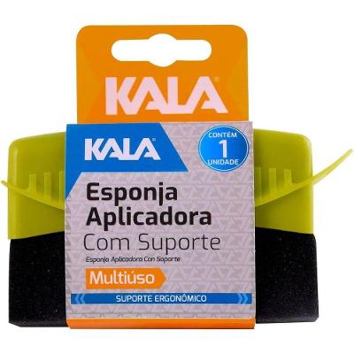 Esponja de Limpeza Aplicadora com Suporte Multiuso Polipropileno e EVA para Plásticos e Pneus Kala