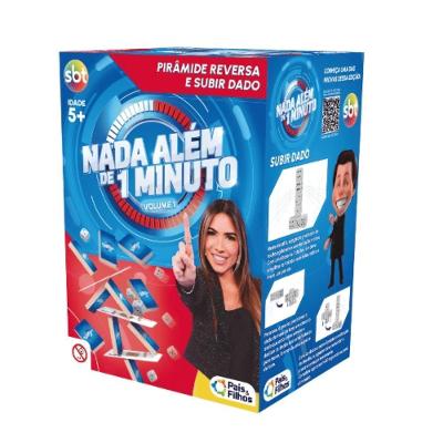 Jogo de Habilidade Piramide Reversa Provas Criativas em 60 Segundos Amarelo Pais & Filhos 14CM
