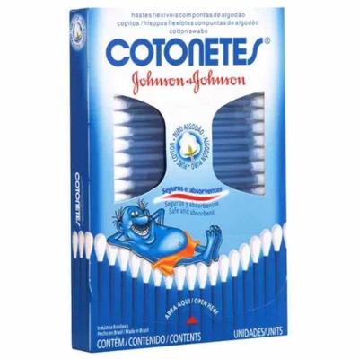 Hastes Flexíveis com Algodão Johnson's 75 Unidades Toque Suave Algodão 100% Puro Johnson & Johnson
