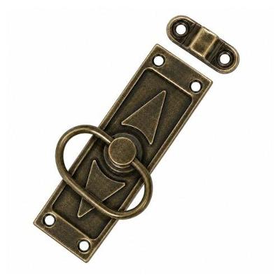 Ferragem Cremona Retangular 4306 para Janela Ouro Velho Dourado Loth 12,5CM