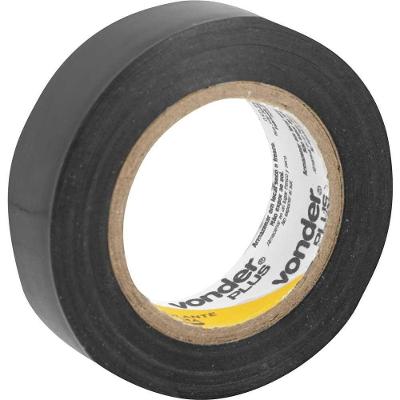 Fita Isolante Vonder Plus Antichama para Isolar Fios e Cabos Elétricos Preto 19MM X 5M