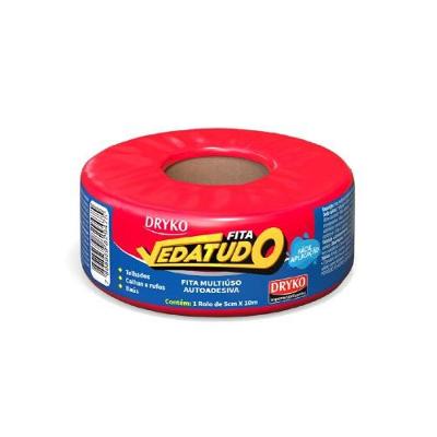 Fita Asfáltica Vedatudo - Dryko com Vedação Impermeável Aluminizada 5CM X 10 Metros