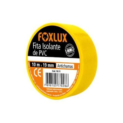 Fita Isolante de PVC Fita Isolante de Pvc Amarela 10 Metros Isola Fios Até 600V Amarela Foxlux 10M