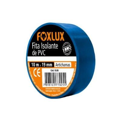 Fita Isolante de PVC Azul com Isolação Até 600V Foxlux 19MM 10M