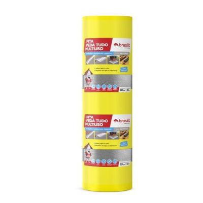 Fita Asfáltica com Alumínio Impermeabilizante 60CM X 10M Brasilit