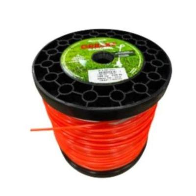Fio de Nylon para Roçadeira 3,0MM Quadrado Laranja Grilon Garden 2KG