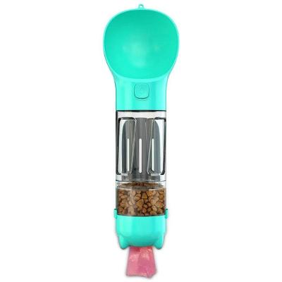 Garrafa Multifunção Pets 3 em 1 Kala para Pets com Espaço para Ração Água e Sacolas 300ML 1 Unidade