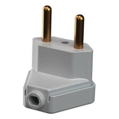 Pino Macho 2P 10A Triangular Bivolt para Conexao Eletrica Cinza Mec Tronic 10UN