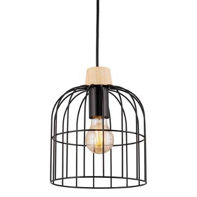 Luminária Pendente Garya Preto Kala com Fixação em Teto Bivolt D200MM