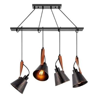 Luminária Pendente Cyamu Design Clássico Preto e Dourado Kala 78CM
