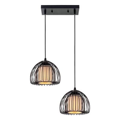 Luminária Pendente Tefus Iluminação para Tetos Preto Kala 42CM