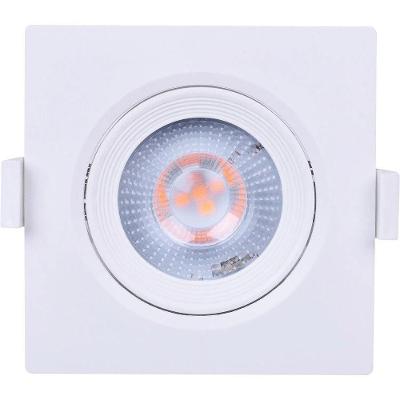 Luminária Spot Led MR16 Embutir Quadrado 5W Bivolt Amarela Liege Cosmetics