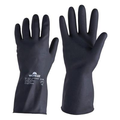 Luva de Látex WK39 Anti-derrapante sem Forro Preta Worker g 9"
