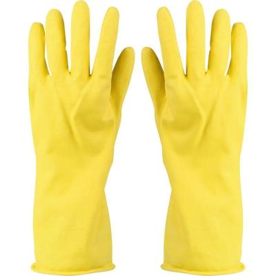 Luva de Látex WK37 Antiderrapante Flocada Amarela 10GG Worker P