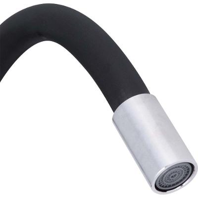 Misturador Monocomando para Cozinha de Parede Aço Inoxidável Escovado com Bica Flexível Inox Liege
