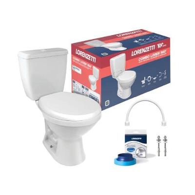 Kit Vaso com Caixa Acoplada Way Louça Sanitária Branco Lorenzetti
