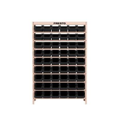 Organizador Kit Estante + Gaveteiro Nº 5 Moderno 54 Peças Aço Preto Presto