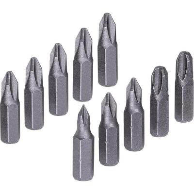 Jogo de Bits para Parafusadeira Phillips Worker 10 Peças com Encaixe 1-4 e Aço Cromo Vanádio