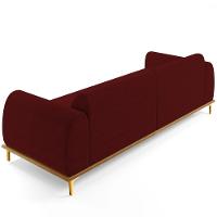 Sofá 04 Lugares Kiev 260 Cm Veludo Marsala C-278 - 2