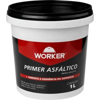 Impermeabilizante e Primer Asfáltico Worker com Alta Durabilidade Preto 1L