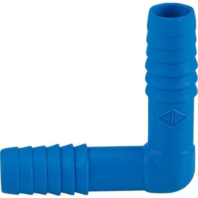 Joelho Interno Duplo LL Liso para Mangueira 1-2 Polipropileno Azul J57ZN Rebouças com Ranhuras