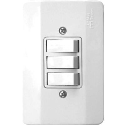 Interruptor Milleniun 1 Terminal Simples + 2 Terminais de Polo Branco Mec Tronic