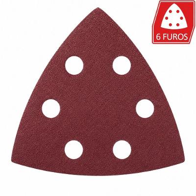 Jogo de Lixa Triangular Worker com Sistema Velcro Fixa Fácil 5 Granulações 10 Peças