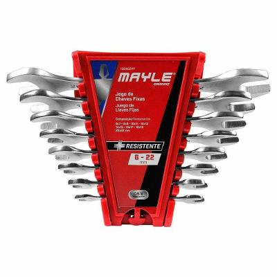 Jogo de Chave Fixa em Cromo Vanádio com Maior Torque Mayle 8 PEÇAS