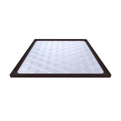 Tampão de Passagem de Inspeção TPR02MSPM com Rebaixo e Vedação Marrom Alumínio Fundido 50x50CM