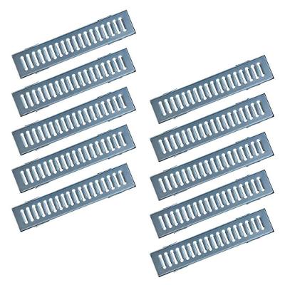 Ralo Grelha Linear GEZ001X10OM com Escoamento Eficiente e Resistente Cinza Ouro Minas 10x50CM
