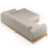 Sofá 4 Lugares Com Chaise De Estar Molino 255cm Bege C-107 - 2