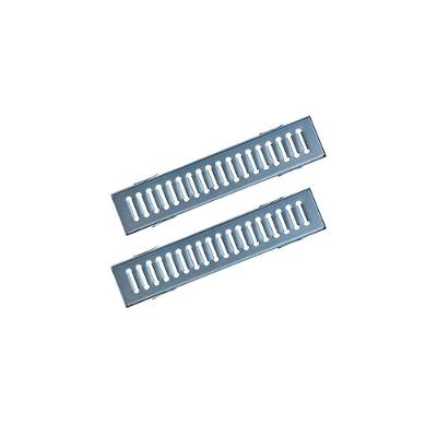 Kit Ralo Grelha Linear e Caixilho GEZ001X2OM Escoamento Eficiente Resistente Cinza Ouro Minas