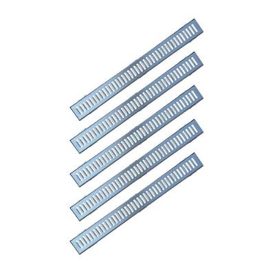 Kit Ralo Grelha Linear GEZ004X5OM com Escoamento Eficiente e Caixilho Cinza Ouro Minas